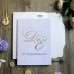 Wedding Invitation Card With Velvet Holder Gold Mirror Acrylic Invitation Card